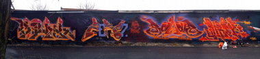 Graffiti Wall in Torun - Photo by ciklone - cikl, zero7, soiaone (2013)