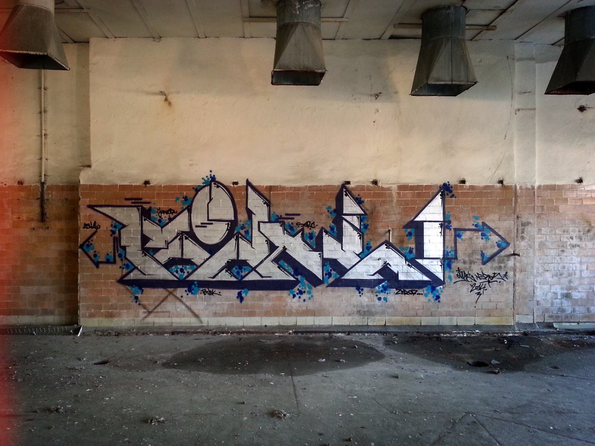 Graffiti Wall in Torun - Photo by ciklone - cikl1, nerds, tcr (2014)