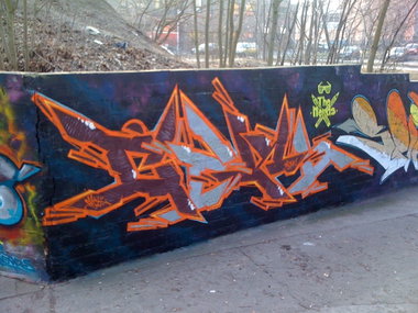 Graffiti Wall in Torun - Photo by ciklone - cikl, nerds, tcr