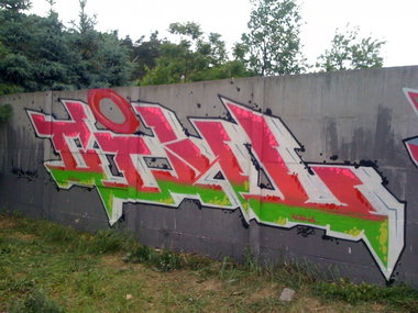 Graffiti Wall in Torun - Photo by ciklone - cikl, tcr, nerds (2012)