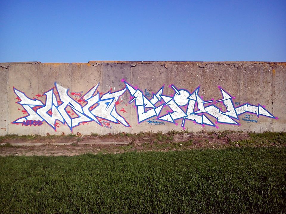 Graffiti Wall in Ma?a Nieszawka - Photo by ciklone - fucia, cikl, nerds (2014)