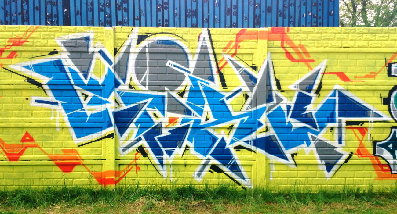 Graffiti Wall in Torun - Photo by ciklone - cikl, tcr, nerds (2014)