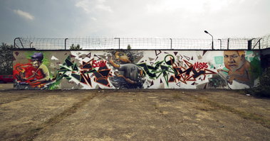 Graffiti Wall in Czarne - Photo by ciklone - mr.max, zero7, biko (2014)