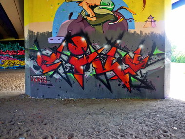 Graffiti Wall in Torun - Photo by ciklone - cikl, nerds, tcr (2014)
