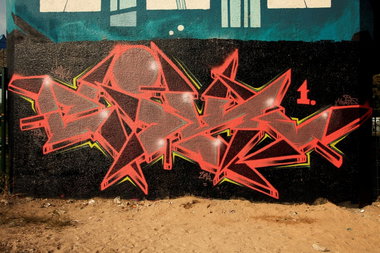Graffiti Wall in Torun - Photo by ciklone - cikl, nerds, tcr (2014)