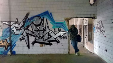 Graffiti Wall in Toru - Photo by ciklone - cikl1, nerds, torun (2014)