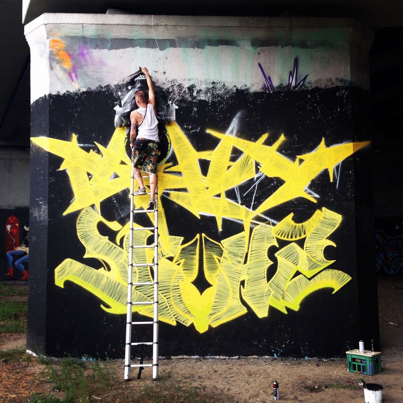 Graffiti Wall in Toruń - Photo by ciklone - cikl1, skucha, cikl (2016)