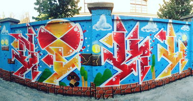 Graffiti Wall in Toruń - Photo by ciklone - cikl, cikl1, nerds (2016)