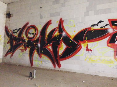 Graffiti Wall in Toruń - Photo by ciklone - cikl1, nerds, tcr (2016)