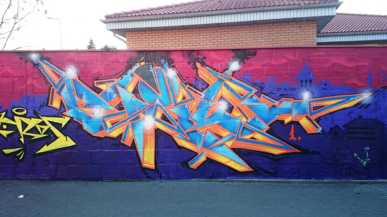 Graffiti Wall in Starogard Gda?ski - Photo by ciklone - cikl1, nerds, tcr (2015)