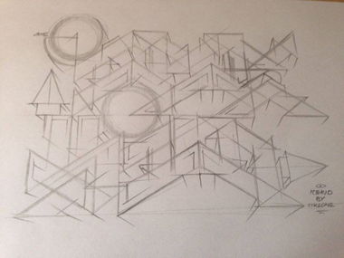 Graffiti Sketch in Toruń - Photo by ciklone - ice, kid, mad (2015)