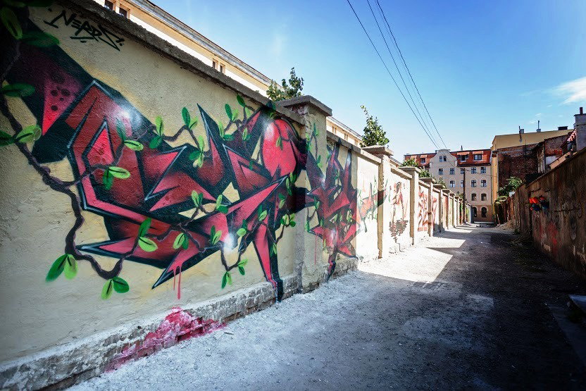 Graffiti Wall in Toruń - Photo by ciklone - cikl1, cikl, nerds (2015)