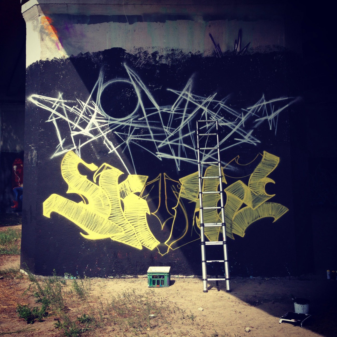 Graffiti Wall in Toruń - Photo by ciklone - cikl1, skuha, ahnl (2016)
