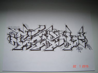 Graffiti Sketch - Photo by ciklone - cikl1, nerds, tcr (2015)