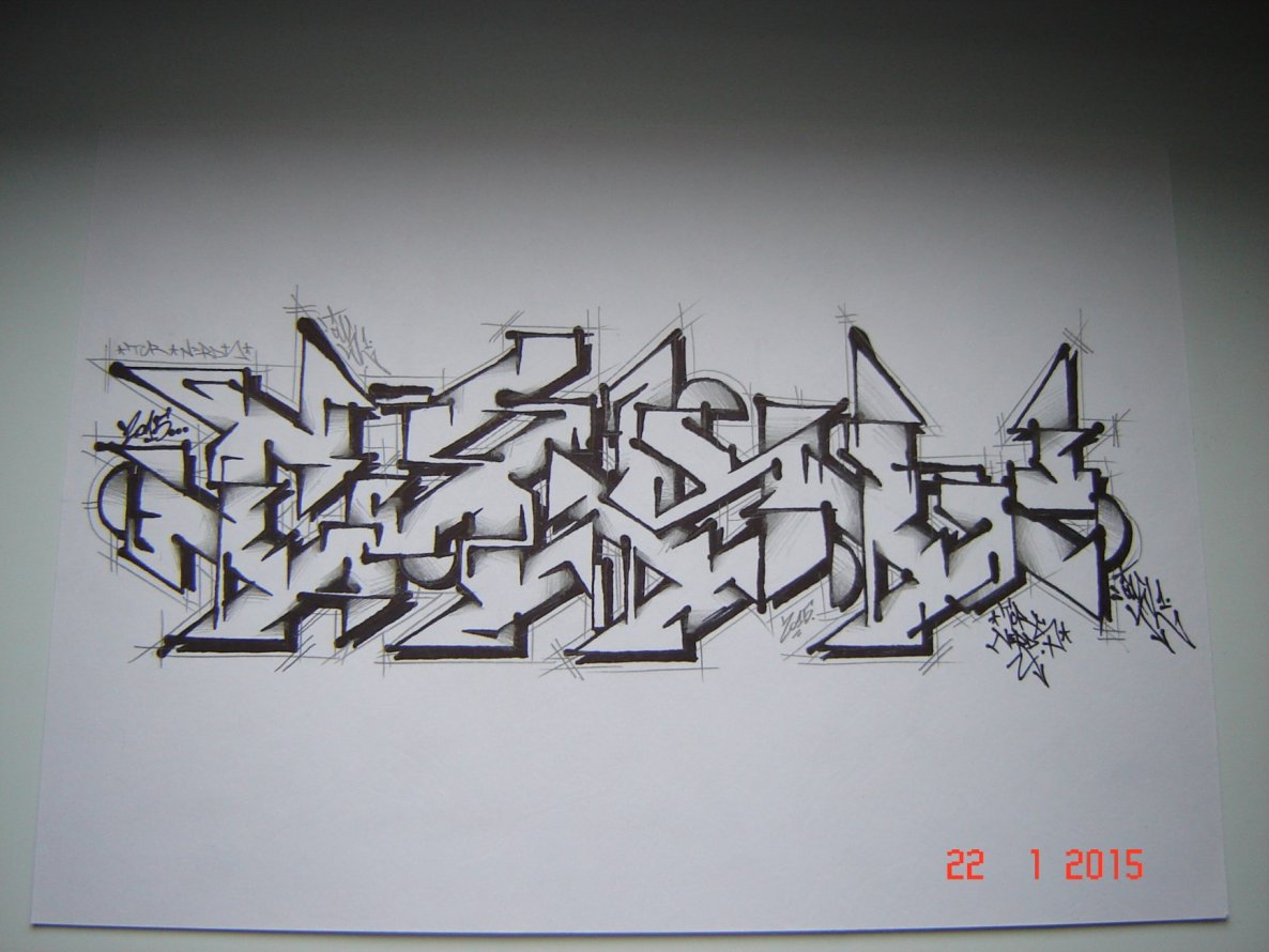 Graffiti Sketch - Photo by ciklone - cikl1, nerds, tcr (2015)