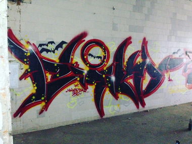 Graffiti Wall in Toruń - Photo by ciklone - nerds, tcr, cikl1 (2016)