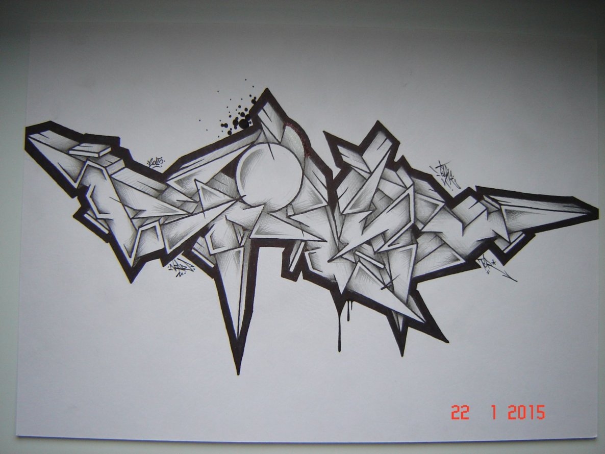 Graffiti Sketch - Photo by ciklone - cikl1, nerds, tcr (2015)