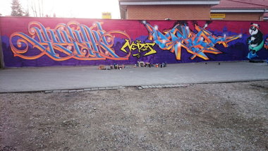 Graffiti Wall in Starogard Gda?ski - Photo by ciklone - cikl1, rose, soyski (2015)