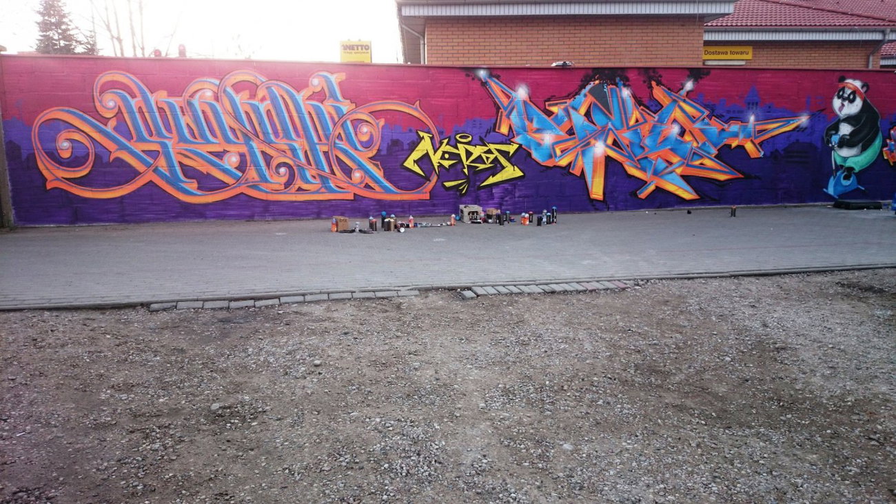 Graffiti Wall in Starogard Gda?ski - Photo by ciklone - cikl1, rose, soyski (2015)