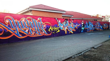Graffiti Wall in Starogard Gda?ski - Photo by ciklone - cikl1, soyski, soya (2015)