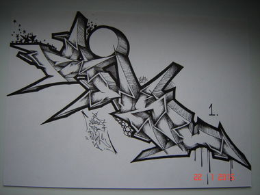 Graffiti Sketch - Photo by ciklone - cikl1, tcr, nerds (2015)