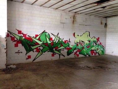 Graffiti Wall in Toruń - Photo by ciklone - cikl1, cikl, nerds (2015)