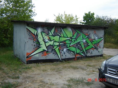 Graffiti Wall in Toruń - Photo by ciklone - cikl1, nerds, cikl (2015)