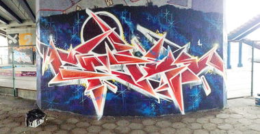 Graffiti Wall in Toruń - Photo by ciklone - cikl1, cikl1, nerds (2017)