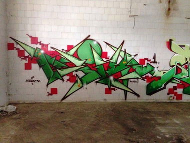 Graffiti Wall in Toruń - Photo by ciklone - cikl, cikl1, nerds (2015)