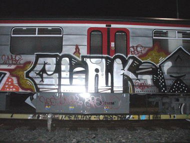 Graffiti Train - Photo by clarkey