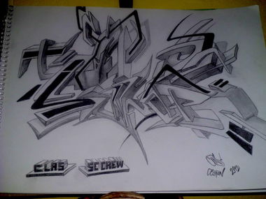 Graffiti Sketch in Adana - Photo by clas - 3D (2012)