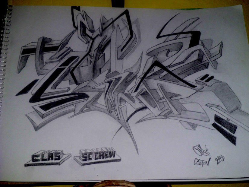 Graffiti Sketch in Adana - Photo by clas - 3D (2012)