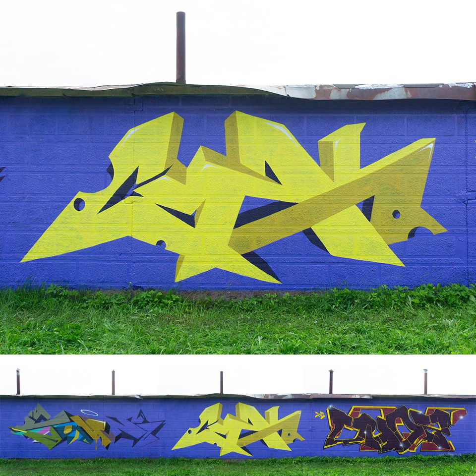 Graffiti Wall - Photo by cmak01 - cmak, vilnius, st.petersburg