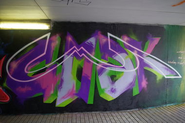 Graffiti Wall in Vilnius - Photo by cmak01 - cmak, vilnius (2012)