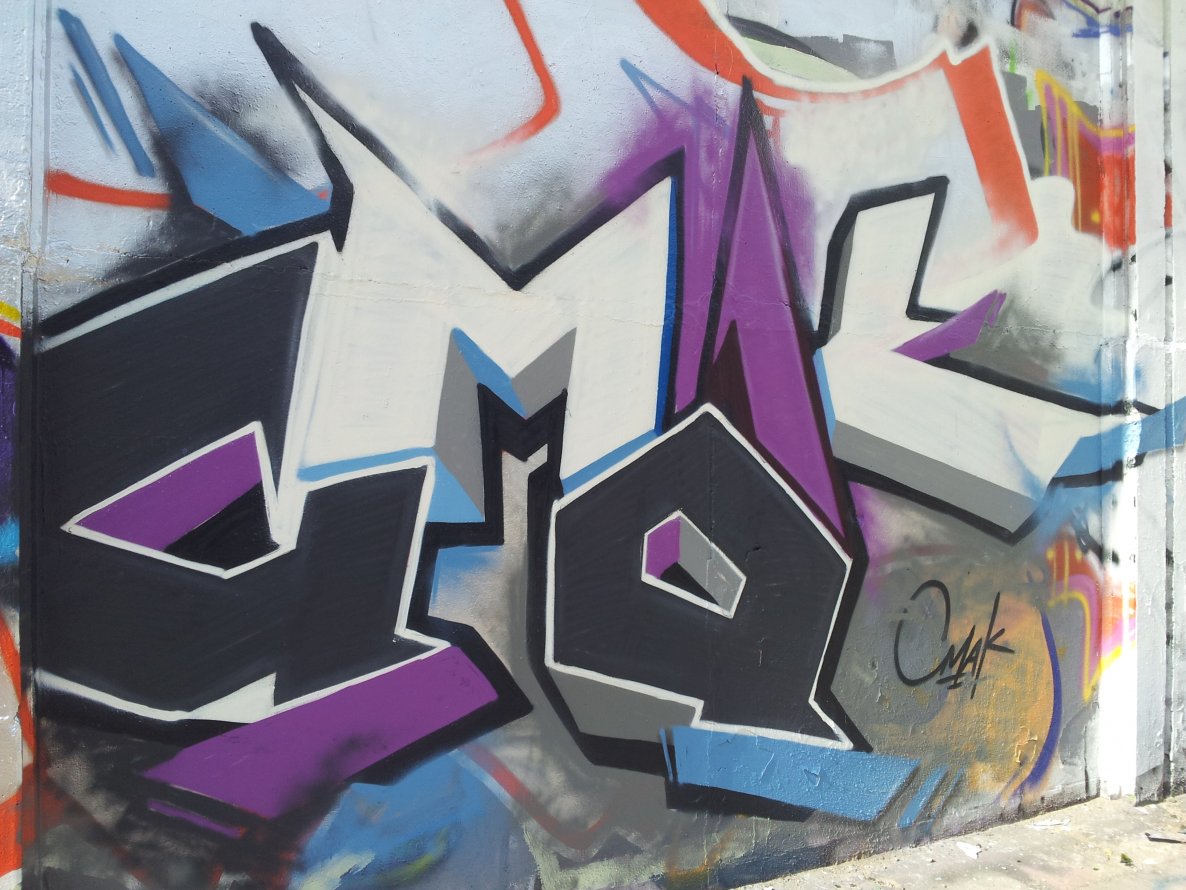 Graffiti Wall in Vilnius - Photo by cmak01 - cmak, vilnius (2013)