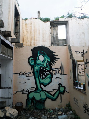 Graffiti Wall in La Orotava - Photo by cnerone21 - zombie, tenerife, spain (2013)