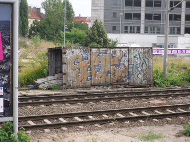 Graffiti Bombing in Berlin - Photo by columbiandreams