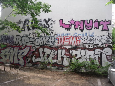 Graffiti Bombing in Berlin - Photo by columbiandreams