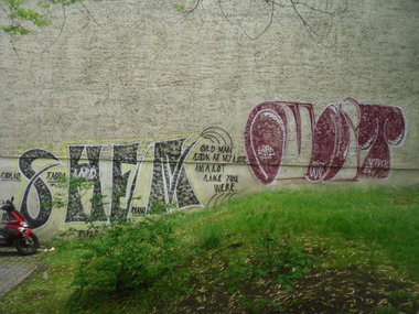 Graffiti Bombing in Berlin - Photo by columbiandreams