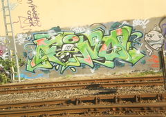 Graffiti Bombing in Berlin - Photo by columbiandreams - fino, qb, tcr