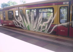 Graffiti Train in Berlin - Photo by columbiandreams - spider, tba (2013)