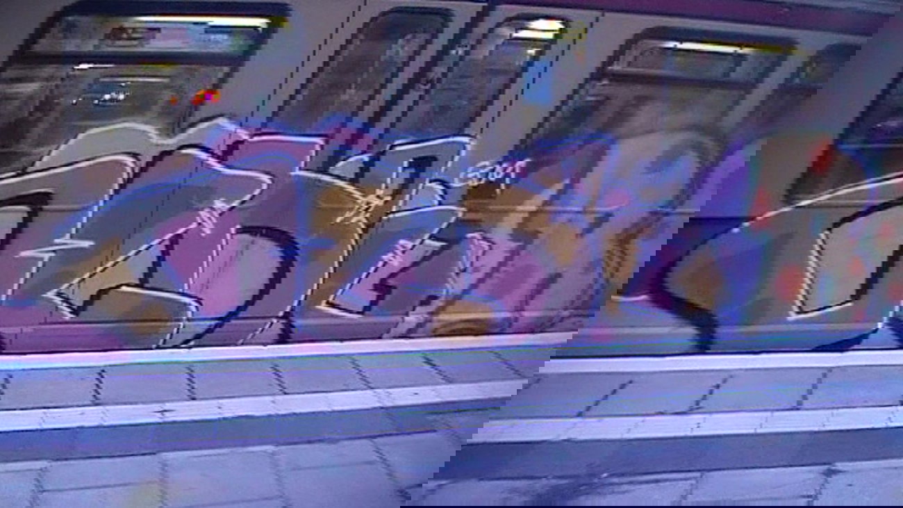 Graffiti Train - Photo by columbiandreams - oldi, roza, ctm (2013)