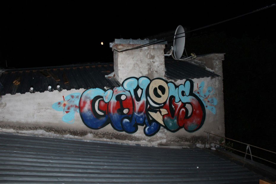 Graffiti Bombing in Smolensk - Photo by comics (2013)