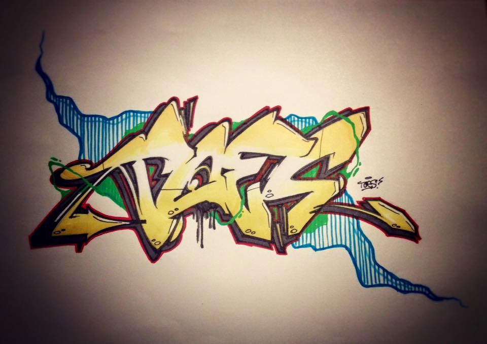 Graffiti Sketch - Photo by concretcolours - TOES, Sketch, Feierabend (2016)
