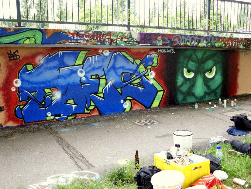 Graffiti Wall in Wiesbaden - Photo by concretcolours (2013)