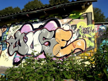 Graffiti Wall in Bad Vilbel - Photo by concretcolours - Nuse, Toes (2013)