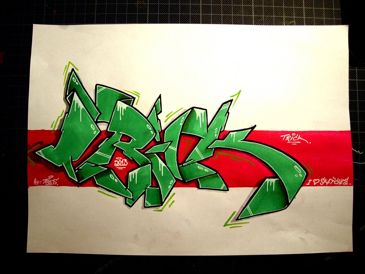 Graffiti Wall in Bad Vilbel - Photo by concretcolours - TRICK, ILOVE, SKETCHES (2013)