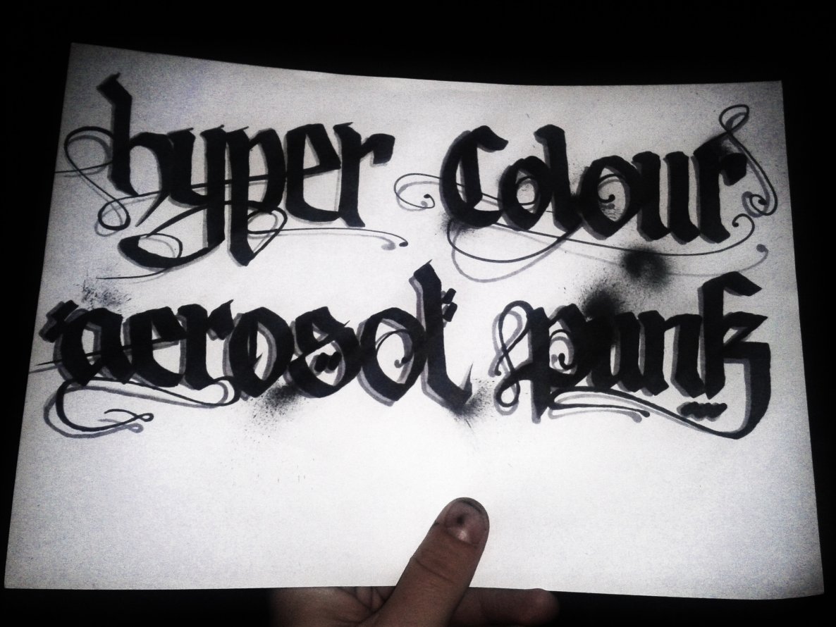 Graffiti Sketch in Bad Vilbel - Photo by concretcolours - kalligraphie, kalligraffiti, hyper (2013)