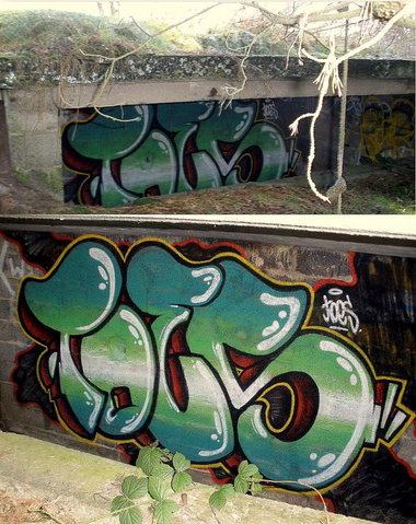 Graffiti Wall in Stadtallendorf - Photo by concretcolours - Toes, Offraod (2014)