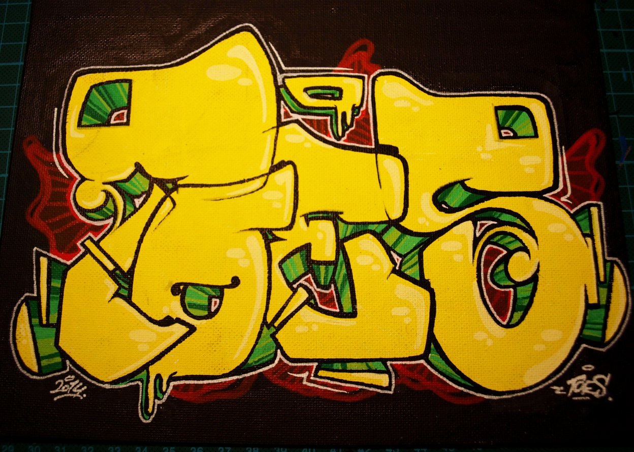 Graffiti Sketch - Photo by concretcolours - Toes, Canvas (2014)